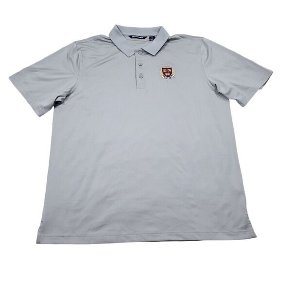 Harvard University Cutter And Buck Gray Short Sleeve Polo Shirt Men’s Size Large - Picture 1 of 7